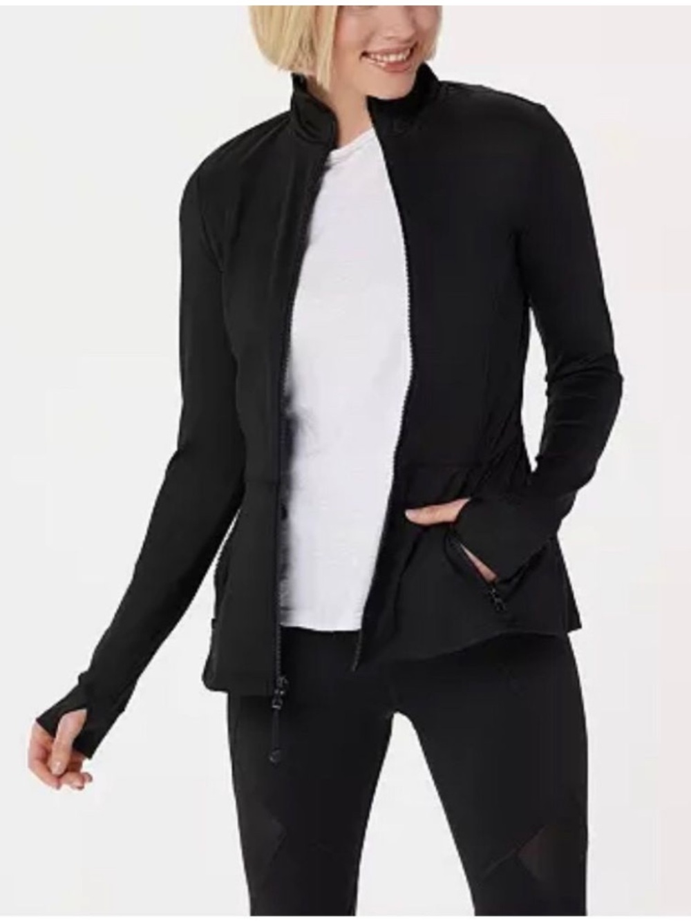 Tracy Anderson for G.l.L.l. Zip Front Peplum Jacket